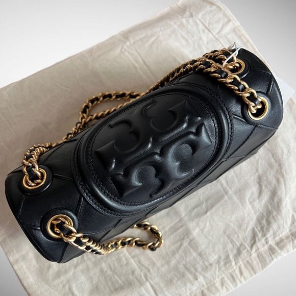 AUTH Tory Burch Black Fleming Soft Shoulder Bag - Picture 4 of 10
